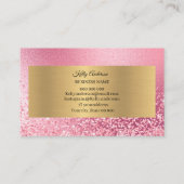 Roze goudtexturen marmer visitekaartje (Achterkant)