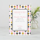 Roze & goudverf pokken Partij Uitnodigingen (Staand voorkant)