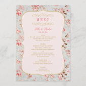 roze goudvezel menu (Voorkant)