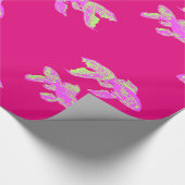roze goudvispatroon cadeaupapier (Hoek)