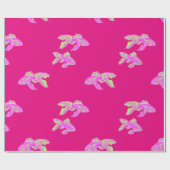 roze goudvispatroon cadeaupapier (Vlak)