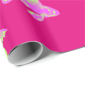 roze goudvispatroon cadeaupapier (Rol Hoek)
