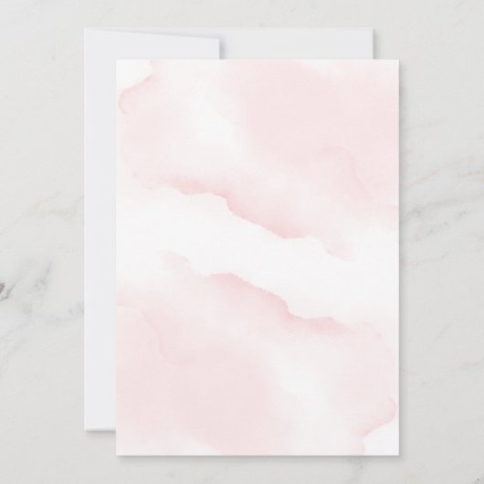 Roze goudvlinder Baby shower Kaart (Achterkant)