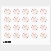 Roze goudvlinder Baby shower voor Labels (Vel)