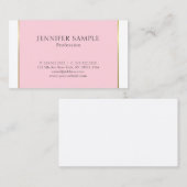 Roze goudvormig design Moderne, elegante schoonmaa Visitekaartje (Voorkant / Achterkant)