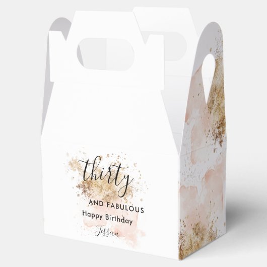 Roze goudWaterverf 30 en verbluffende 30e verjaard Bedankdoosjes (Geopend)