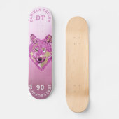 Roze goudWaterverf Verschildergradiënt Monogram Wo Persoonlijk Skateboard (Voorkant)