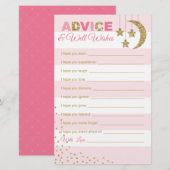 Roze goudwensen voor baby douchespel (Voorkant / Achterkant)