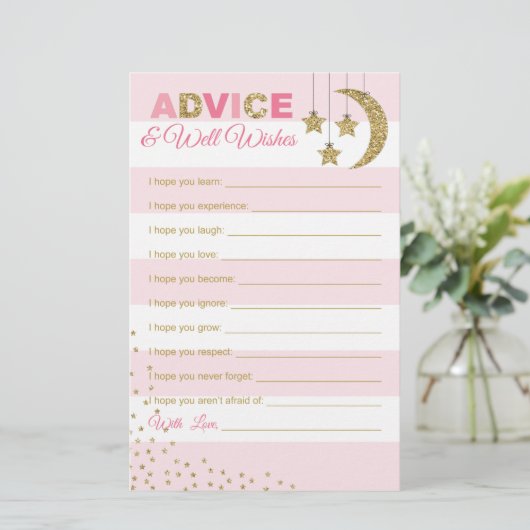 Roze goudwensen voor baby douchespel (Staand voorkant)