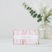 Roze goudwitte marmer Vip Abstract Visitekaartje (Staand voorkant)