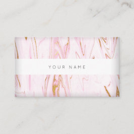 Roze goudwitte marmer Vip Abstract Visitekaartje