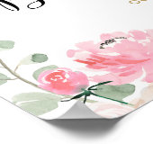 Roze goudwitte pompoen baby shower, welkomstteken poster (Hoek)