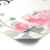 Roze goudwitte pompoen baby sprinkhaan welkomstbor poster (Hoek)