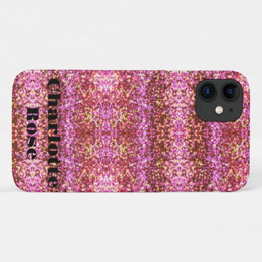 Roze goureuzige glans Case-Mate iPhone case (Achterkant (horizontaal))