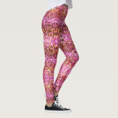 Roze goureuzige glans leggings (Rechts)