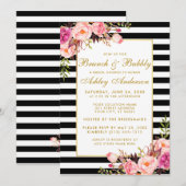 Roze gouvermout Vrijgezellenfeest Brunch Invite Kaart (Voorkant / Achterkant)