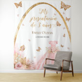 Roze Gown Presentación de 3 Años Spaanse achtergro Wandkleed (In situ)