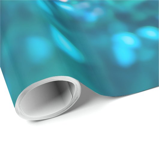 Roze gradiënt Blauw Blauwgroen Sparkle Trendy Glit Cadeaupapier (Rol Hoek)