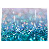 Roze gradiënt Blauw Blauwgroen Sparkle Trendy Glit Groot Cadeauzakje (Achterkant)