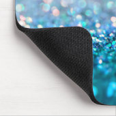 Roze gradiënt Blauw Blauwgroen Sparkle Trendy Glit Muismat (Hoek)