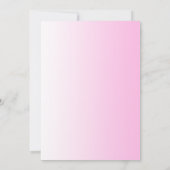 Roze gradiënt Butterfly bat Mitzvah Invitations Kaart (Achterkant)