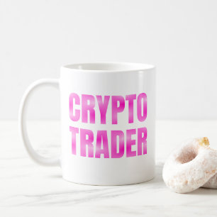 Roze Gradiënt Crypto Trader Mok