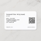 Roze Gradient Custom QR Foto Visitekaartje (Achterkant)