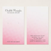 Roze gradiënt die juwelen-beeldschermkaart verdien visitekaartje (Voorkant /achterkant)