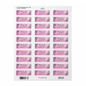 Roze gradiënt Elegant Script Return-labels Etiket (Full Sheet)