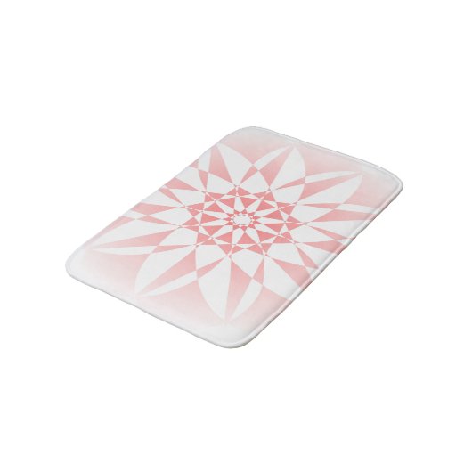 roze gradiënt Floral Bath Mat (Gekanteld)