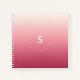 Roze Gradiënt Initialen Notitieboek