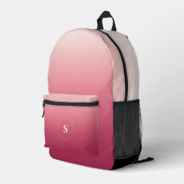 Roze Gradiënt Initialen Print Knip Naai Tas