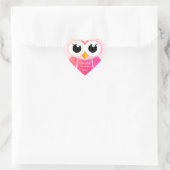 "Roze gradiënt OWL" Hart Sticker (Tas)