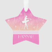 Roze gradiënt passionaat danser met hart ornament (voorkant)