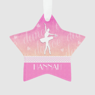 Roze gradiënt passionaat danser met hart ornament