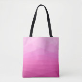 Roze Gradient Polygonaal Tote Bag (Voorkant)