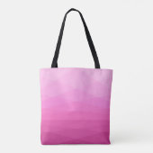 Roze Gradient Polygonaal Tote Bag (Achterkant)