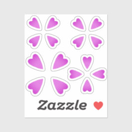 roze gradiënt recoleta harten sticker