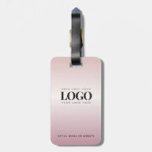 Roze Gradiënt Uw BedrijfsDouane van de Logo Bagagelabel (Achterkant verticaal)