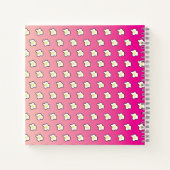 Roze gradiënt van gedroogde eieren Recipieboek Notitieboek (Achterkant)