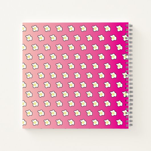 Roze gradiënt van gedroogde eieren Recipieboek Notitieboek (Achterkant)