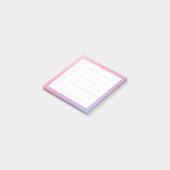 Roze gradiëntminimalistische checklist post-it® notes (Schuin)