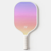 Roze gradiëntmonogram pickleball paddle (Voorkant)