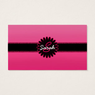 Roze gradiëntmonogram visitekaartje
