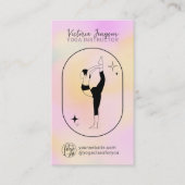 Roze gradiëntster Yoga doctoraatsstudio leraar Visitekaartje (Voorkant)