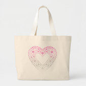 Roze gradiëntwarmte grote tote bag (Voorkant)