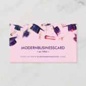 Roze Graduation Cap Grown School Collage Visitekaartje (Voorkant)