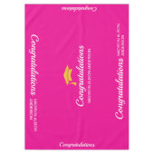 Roze Graduation Cap tafelkleed (Voorkant)