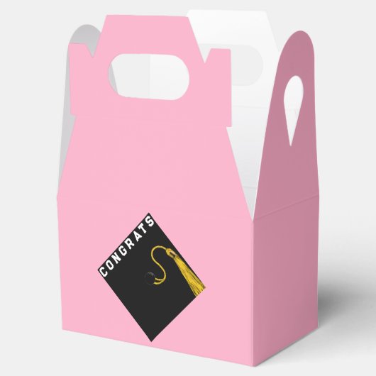 Roze Graduation Party Bedankdoosjes (Geopend)