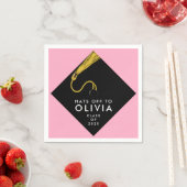 Roze Graduation Party Napkins Servet (Insitu)